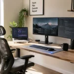Modern work from home office setup designed for better productivity