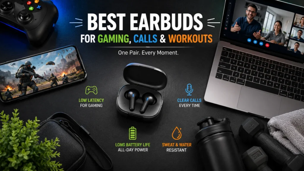 Best wireless earbuds for gaming, office calls, and workouts with low latency, clear calls, and long battery life